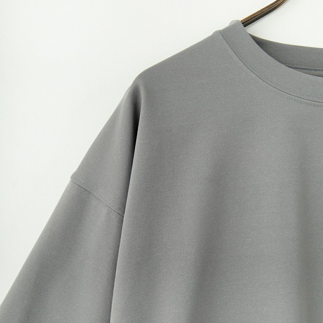+phenix [プラスフェニックス] 別注 ワンポイント刺繍ロゴ ドローコードTシャツ [POT-25004IN-JF] GRAY