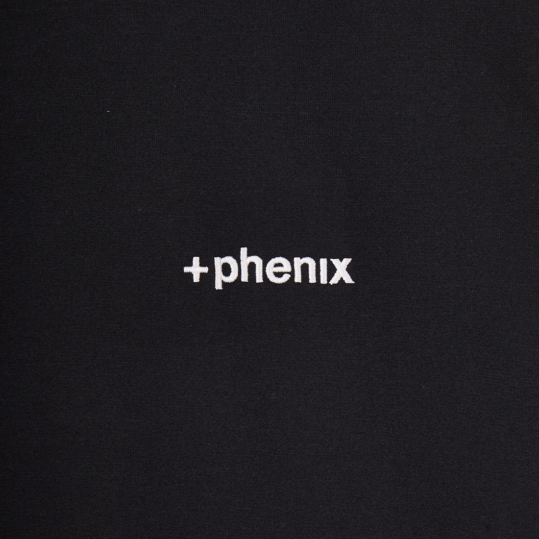 +phenix [プラスフェニックス] 別注 ワンポイント刺繍ロゴ ドローコードTシャツ [POT-25004IN-JF] BLACK