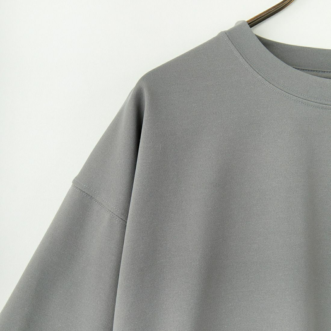 +phenix [プラスフェニックス] 別注 ワンポイント刺繍ロゴ ドローコードTシャツ [POT-25004IN-JF] GRAY