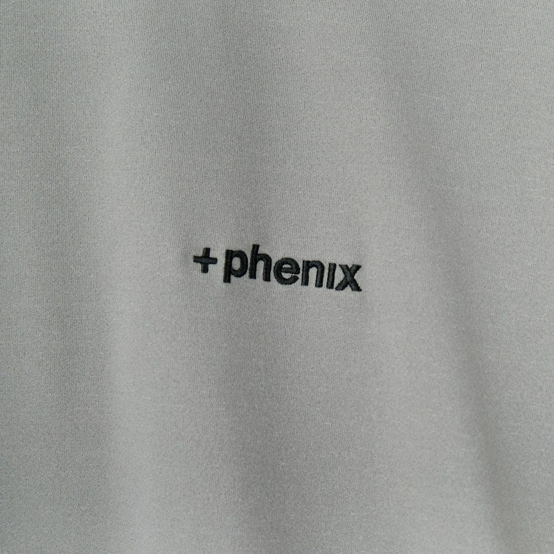 +phenix [プラスフェニックス] 別注 ワンポイント刺繍ロゴ ドローコードTシャツ [POT-25004IN-JF] GRAY
