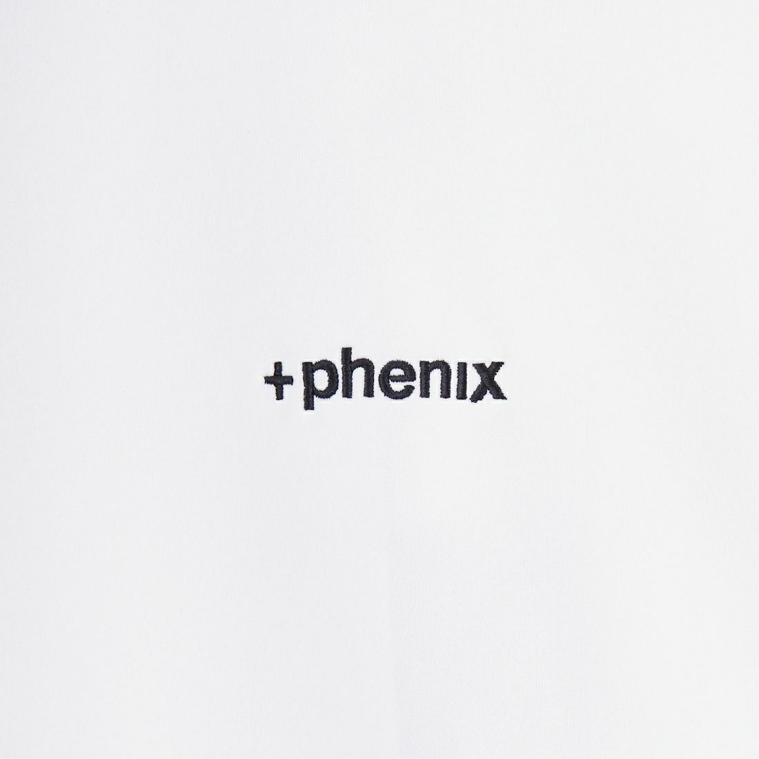 +phenix [プラスフェニックス] 別注 ワンポイント刺繍ロゴ ドローコードTシャツ [POT-25004IN-JF] WHITE