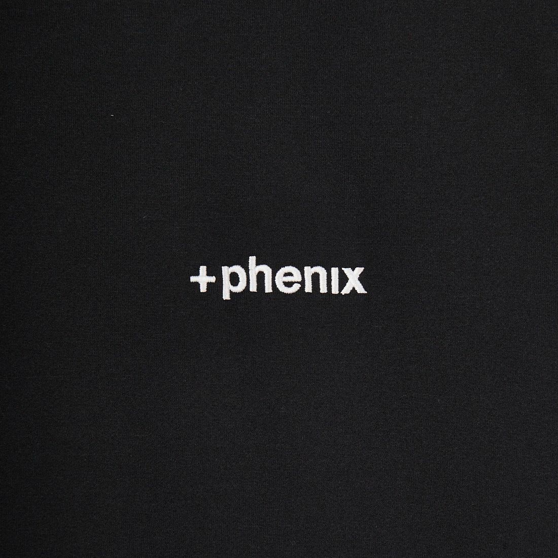 +phenix [プラスフェニックス] 別注 ワンポイント刺繍ロゴ ドローコードTシャツ [POT-25004IN-JF] BLACK