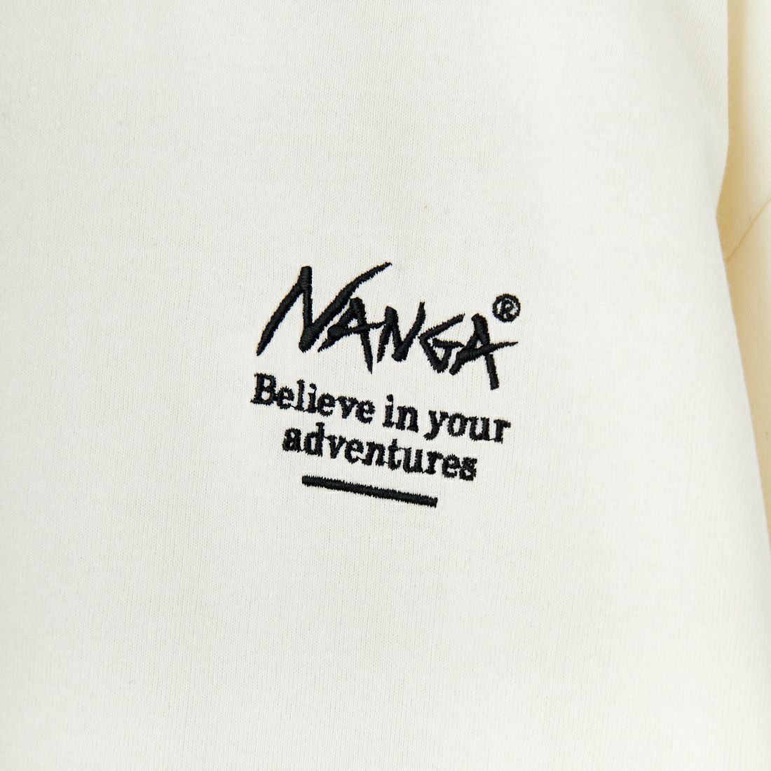 JEANSFACTORY × NANGA [ジーンズファクトリー × ナンガ] 別注 バックプリント ドローコードTシャツ [NW25SS-JF6] WHITE