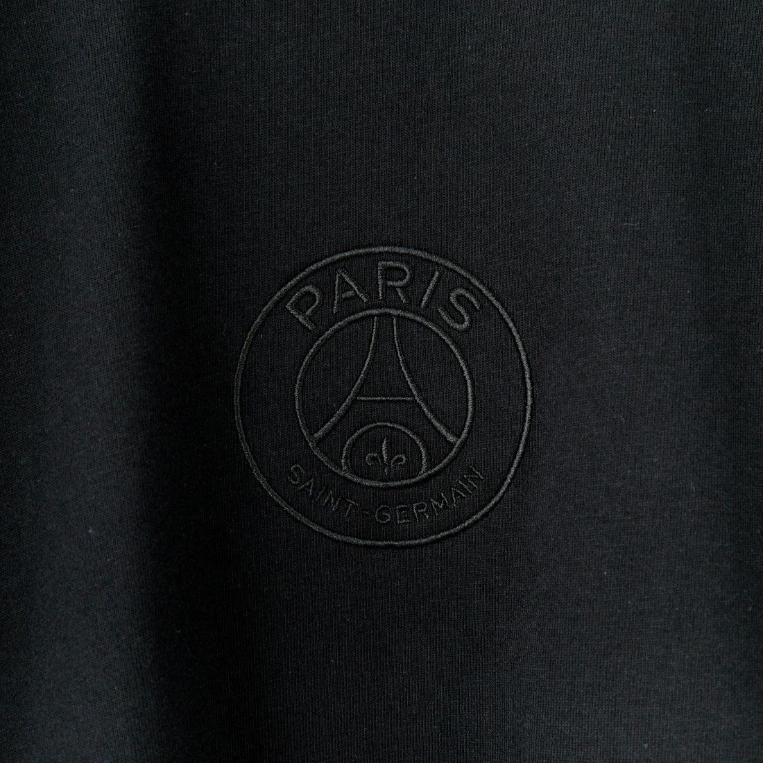 PARIS SAINT-GERMAN [パリ・サンジェルマン] サークルロゴ刺繍 ショートスリーブTシャツ [PS0125SS0002] BLACK