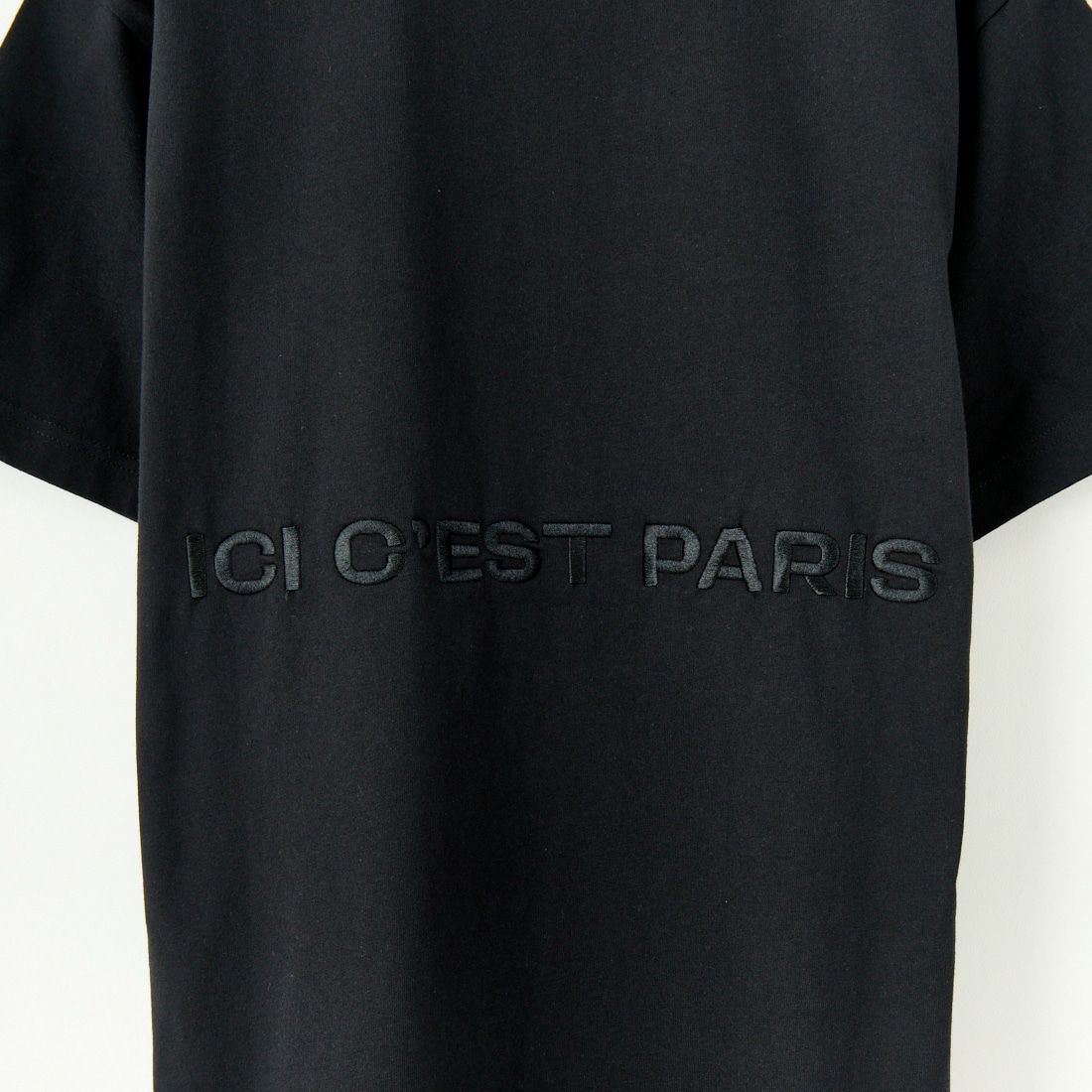PARIS SAINT-GERMAN [パリ・サンジェルマン] サークルロゴ刺繍 ショートスリーブTシャツ [PS0125SS0002] BLACK