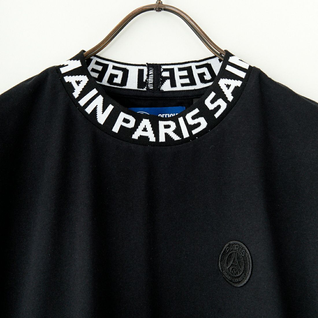 PARIS SAINT-GERMAN [パリ・サンジェルマン] ネックロゴデザイン ショートスリーブTシャツ [PS0125SS0003] BLACK