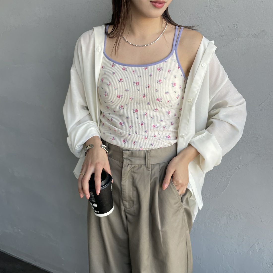 NAT/PINK P&&モデル身長：167cm 着用サイズ：F&&