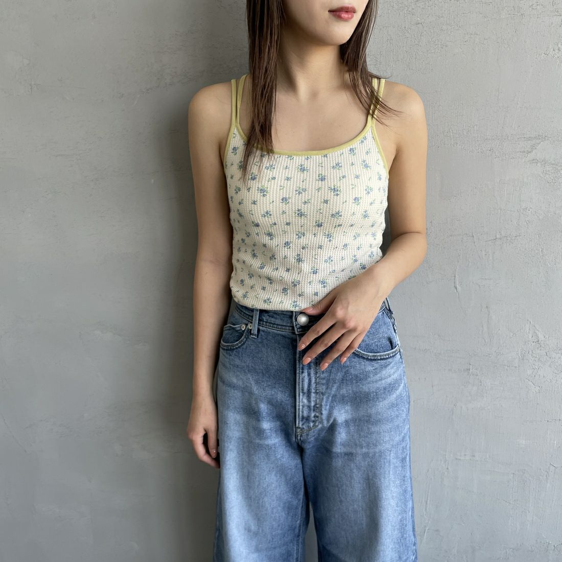 NAT/BLUE&&モデル身長：167cm 着用サイズ：F&&