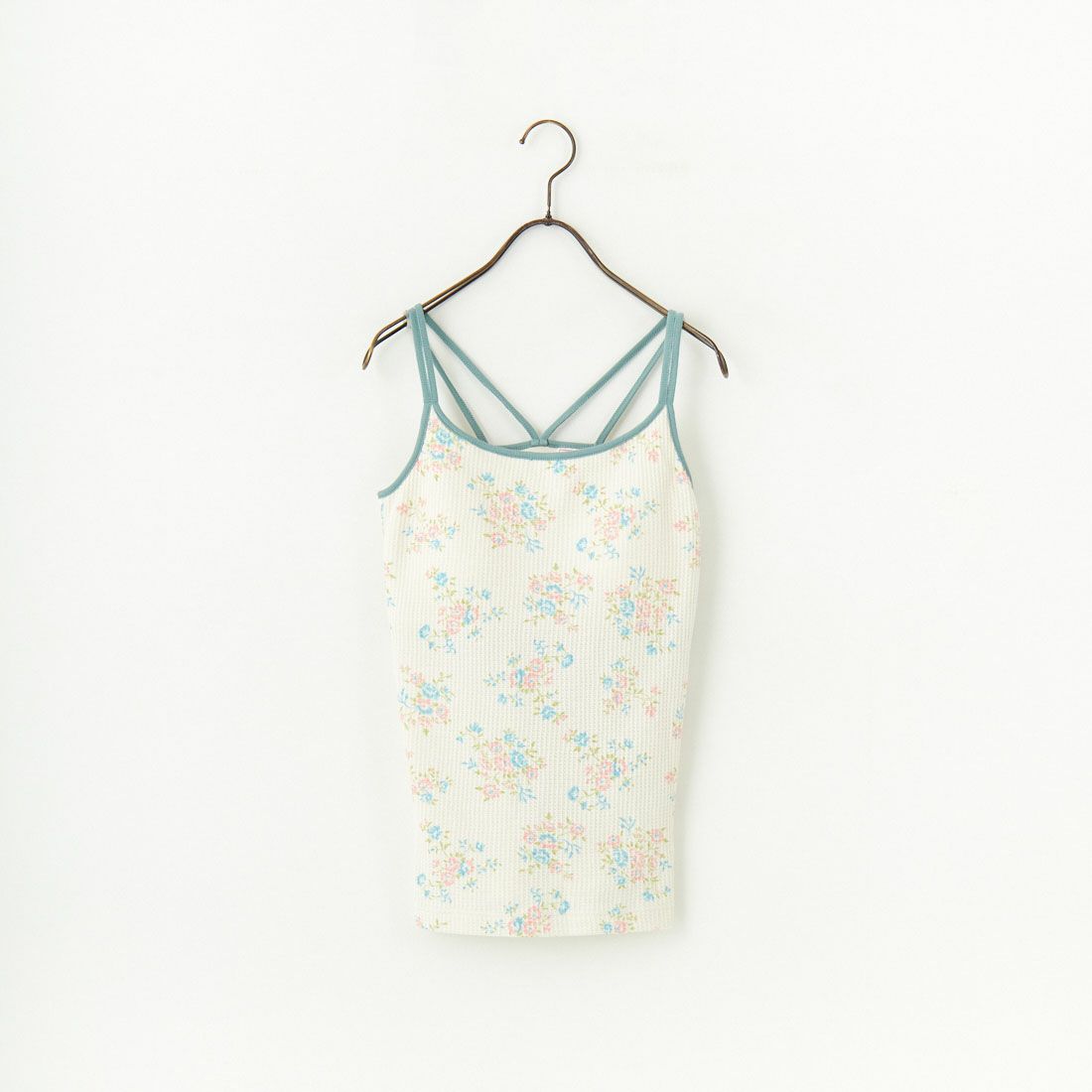 JE MORGAN [ジェイイーモーガン] 別注 TCワッフルカップ付きキャミソール [JF786-29S-JF] NAT/FANCY