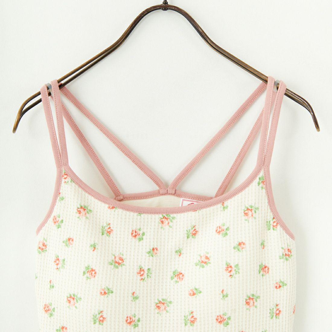 JE MORGAN [ジェイイーモーガン] 別注 TCワッフルカップ付きキャミソール [JF786-29S-JF] NAT/RED