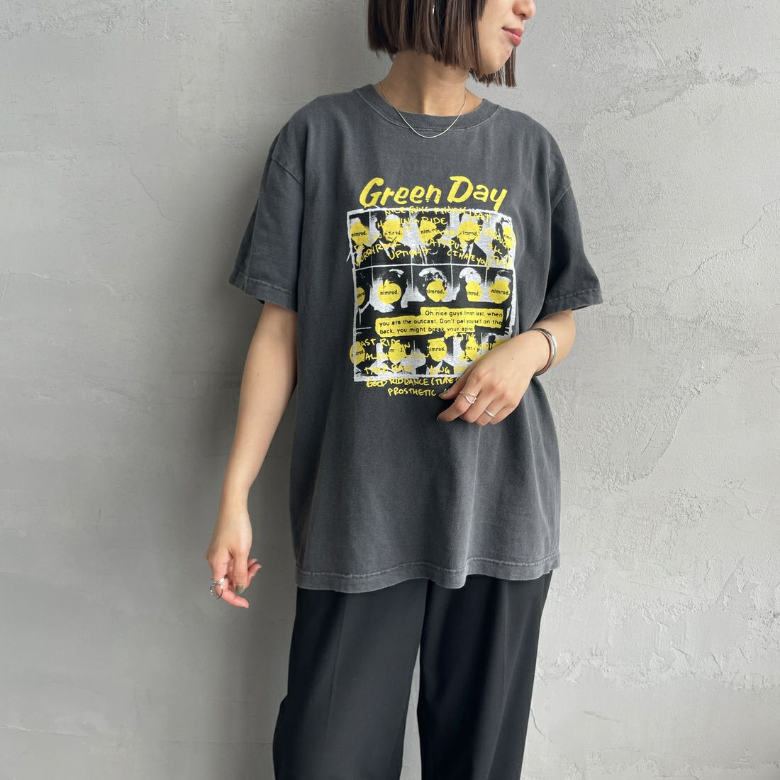GOOD ROCK SPEED [グッドロックスピード] Nimrod/Tシャツ [25GRD004W] CHARCOAL &&モデル身長：160cm 着用サイズ：F&&
