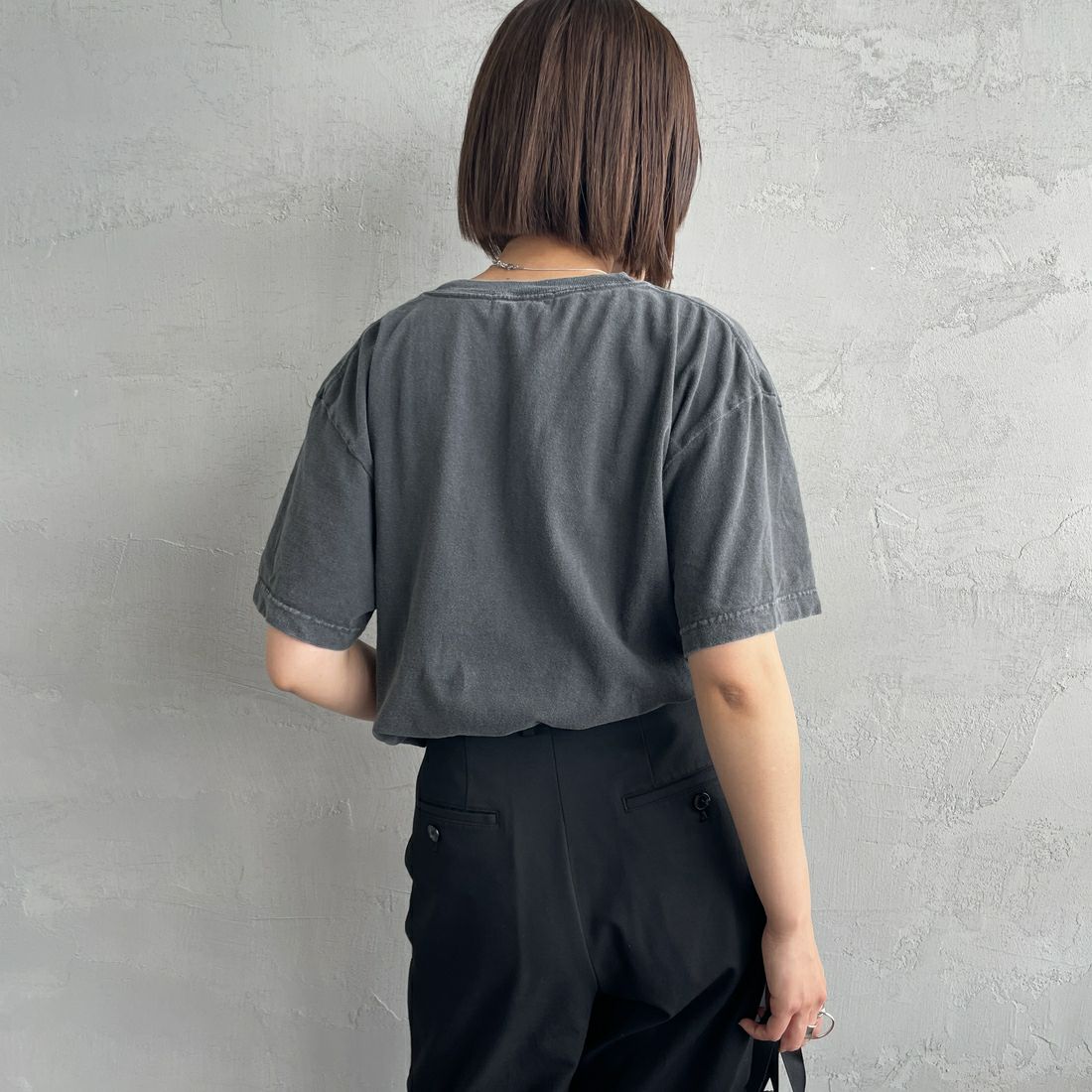 GOOD ROCK SPEED [グッドロックスピード] Nimrod/Tシャツ [25GRD004W] CHARCOAL &&モデル身長：160cm 着用サイズ：F&&