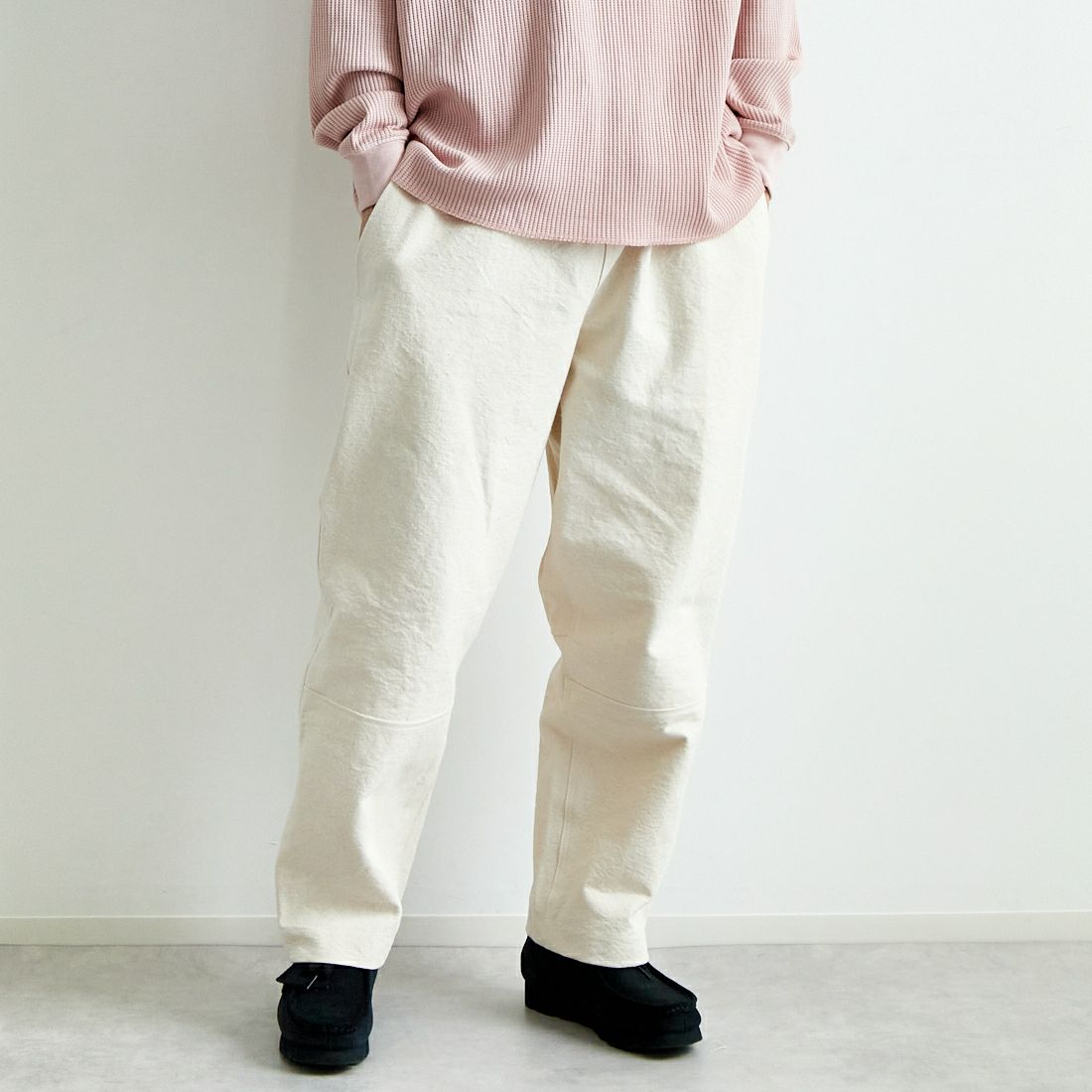 ODDMENT [オッドメント] USネイビー キャンバスパンツ [NAVY-SEA-CVS-PANTS] ONE &&モデル身長：179cm 着用サイズ：ONE SIZE&&