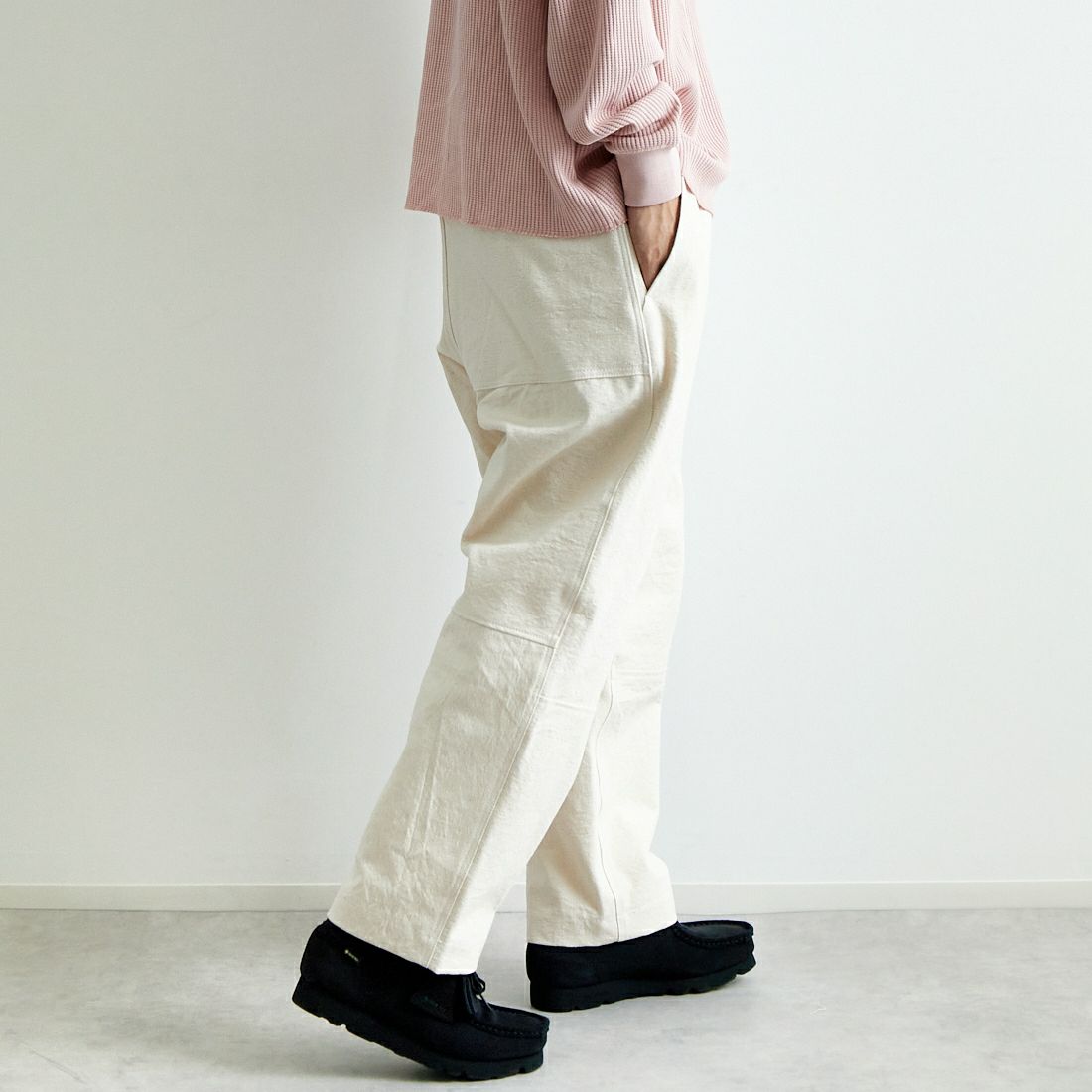 ODDMENT [オッドメント] USネイビー キャンバスパンツ [NAVY-SEA-CVS-PANTS] ONE &&モデル身長：179cm 着用サイズ：ONE SIZE&&