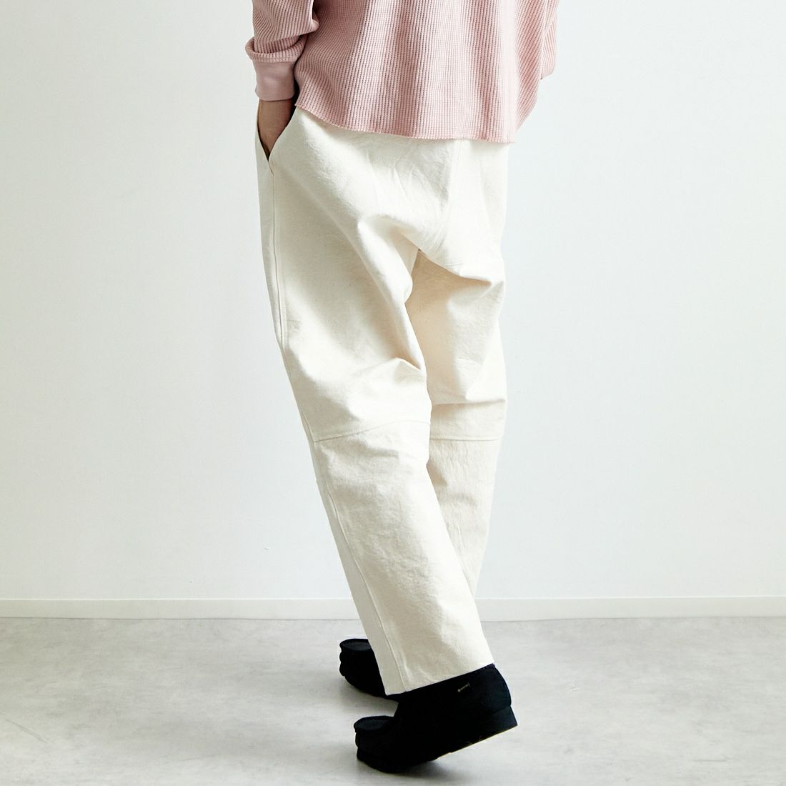 ODDMENT [オッドメント] USネイビー キャンバスパンツ [NAVY-SEA-CVS-PANTS] ONE &&モデル身長：179cm 着用サイズ：ONE SIZE&&
