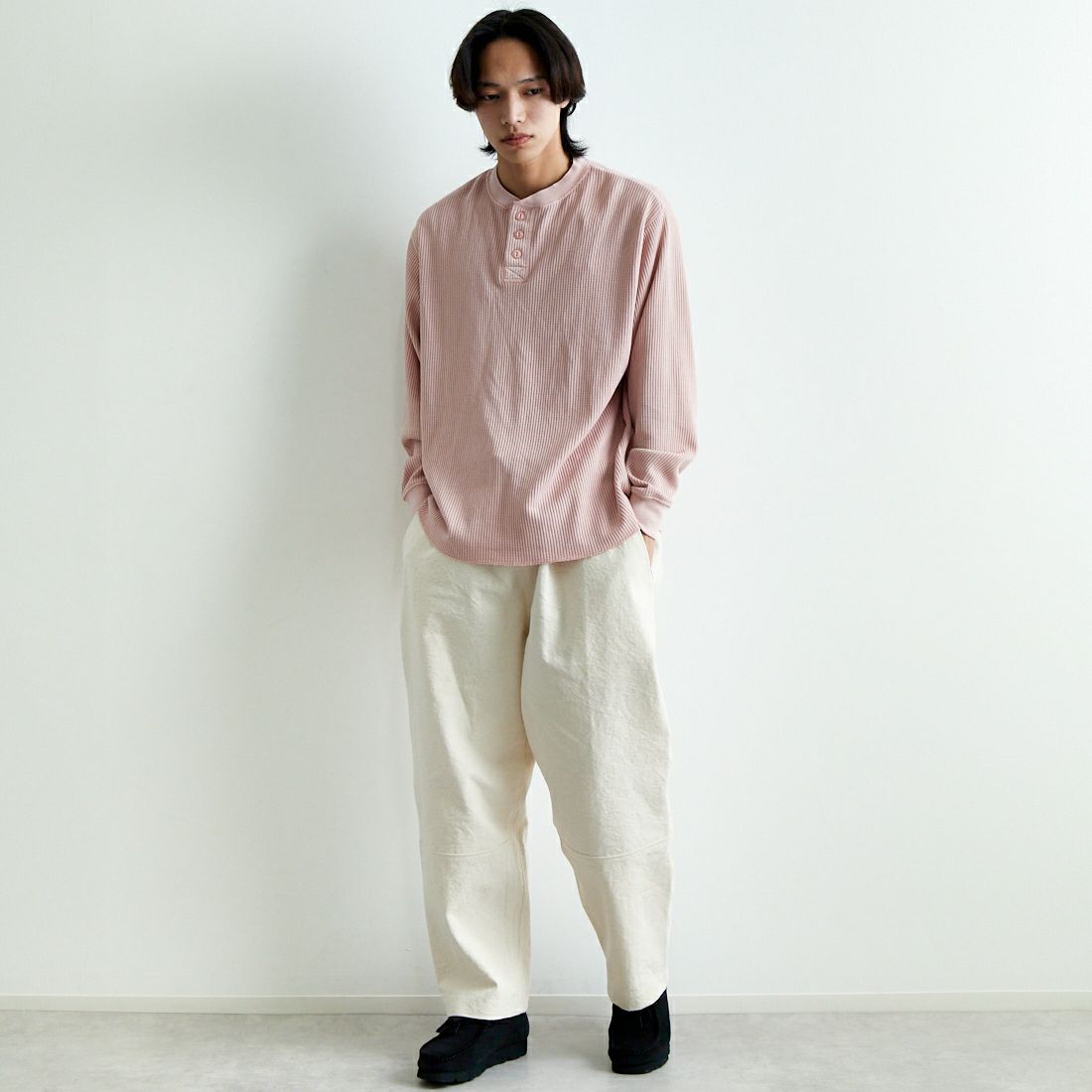 ODDMENT [オッドメント] USネイビー キャンバスパンツ [NAVY-SEA-CVS-PANTS] ONE &&モデル身長：179cm 着用サイズ：ONE SIZE&&