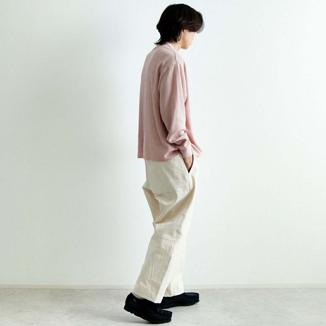 ODDMENT [オッドメント] USネイビー キャンバスパンツ [NAVY-SEA-CVS-PANTS] ONE &&モデル身長：179cm 着用サイズ：ONE SIZE&&
