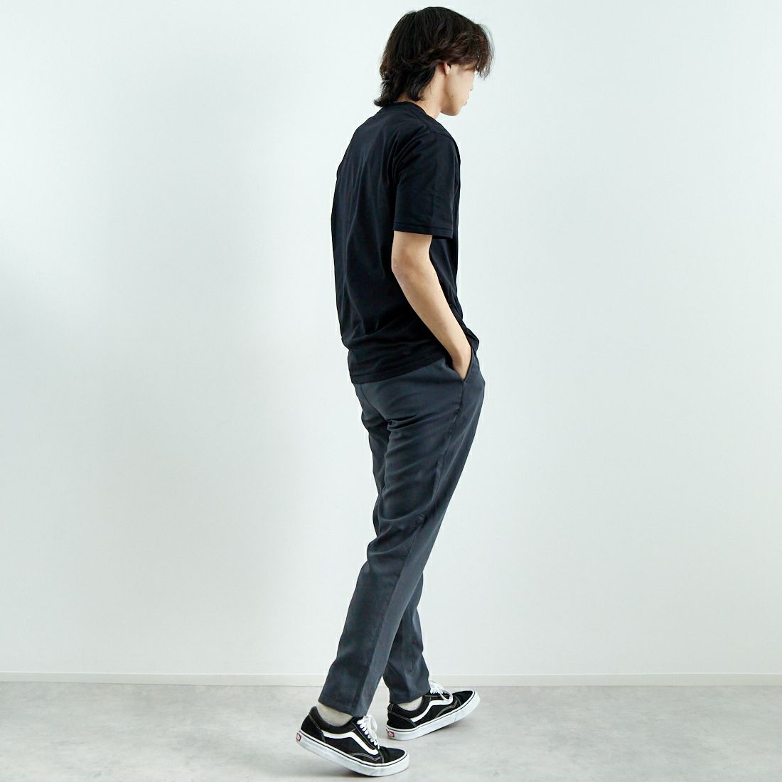 THE NORTH FACE [ザ ノースフェイス] ショートスリーブ フラッシュドライパックTシャツ [NT32542] K &&モデル身長：179cm 着用サイズ：L&&
