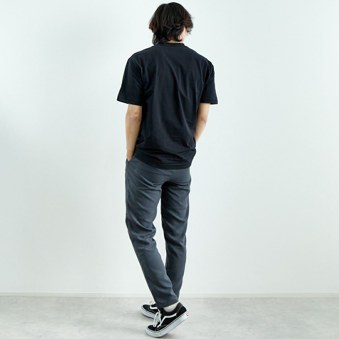THE NORTH FACE [ザ ノースフェイス] ショートスリーブ フラッシュドライパックTシャツ [NT32542] K &&モデル身長：179cm 着用サイズ：L&&