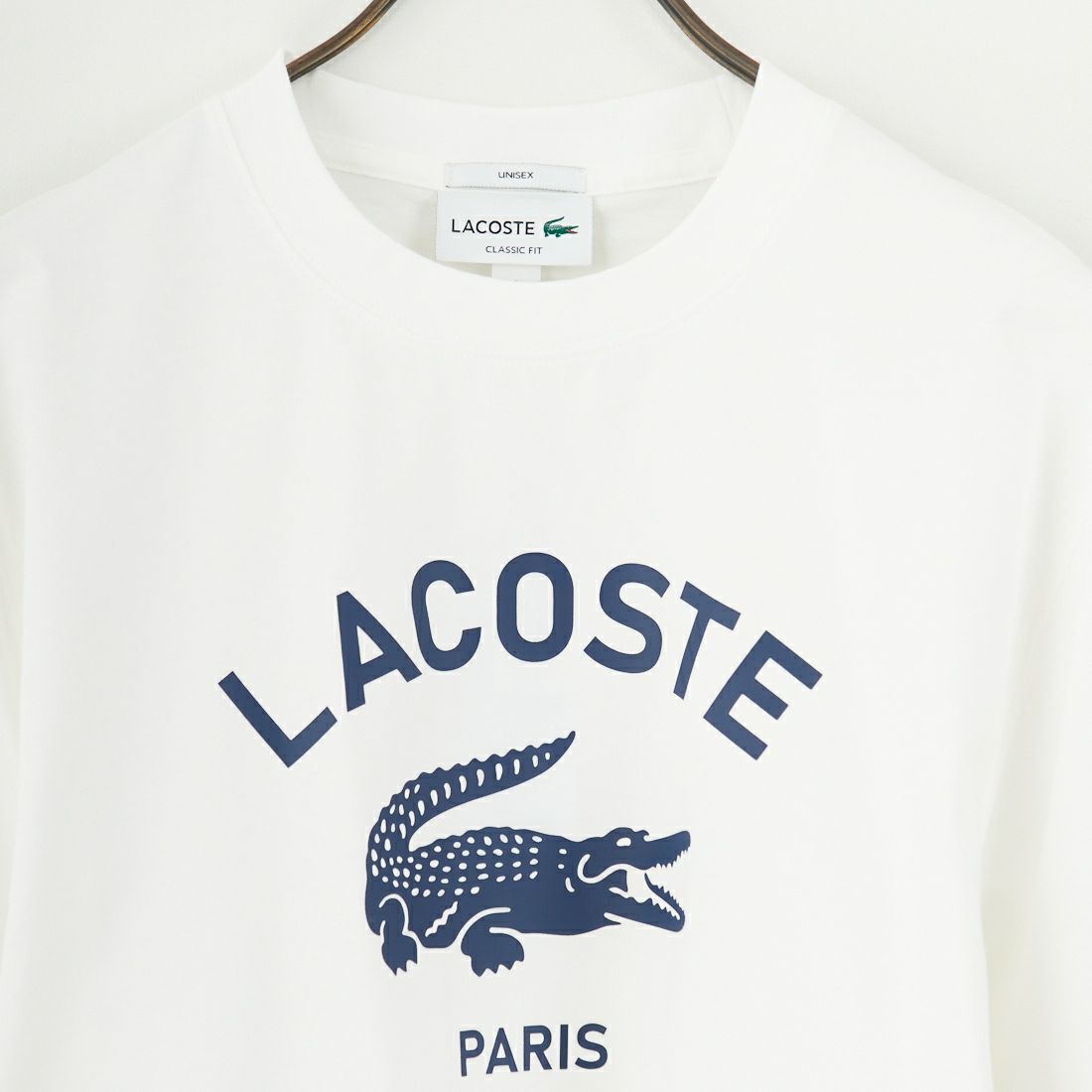 LACOSTE [ラコステ] アーチネームカレッジロゴTシャツ [TH2733] 70V FARINE