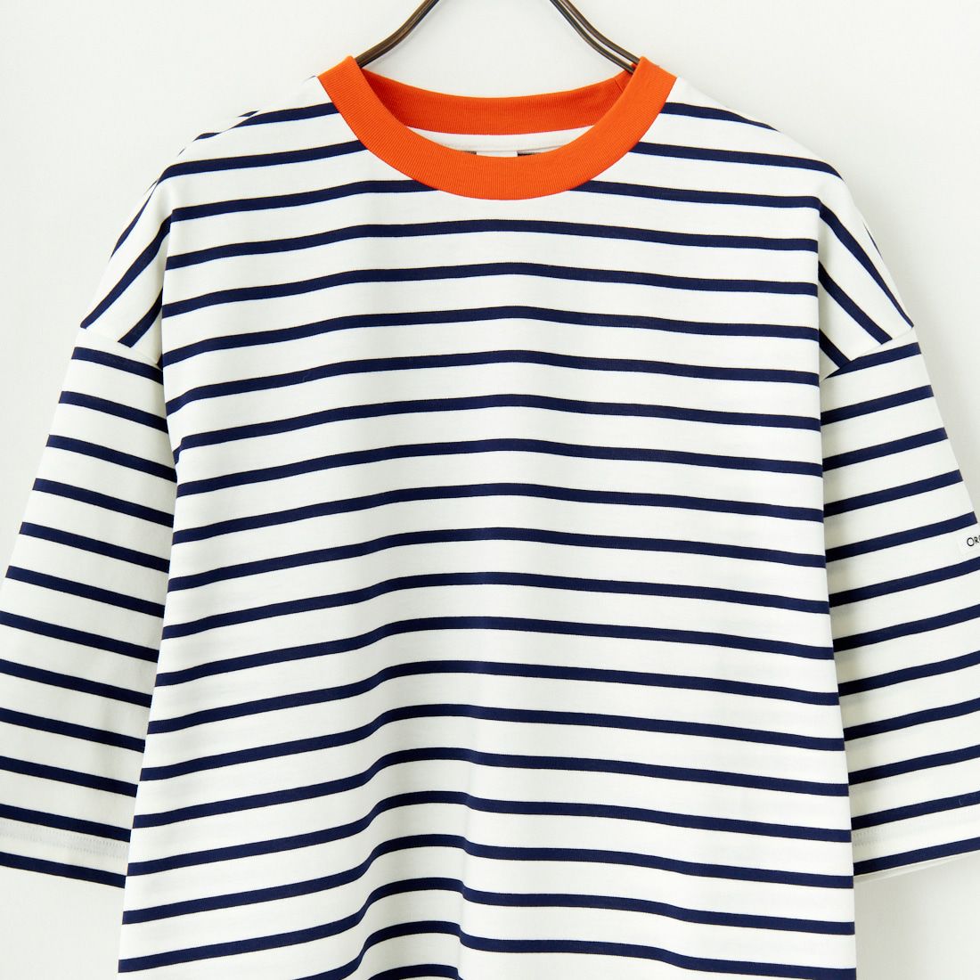 ORCIVAL [オーシバル] ワイドクルーネックボーダーTシャツ [OR-C0460MSD] WHT/NVY