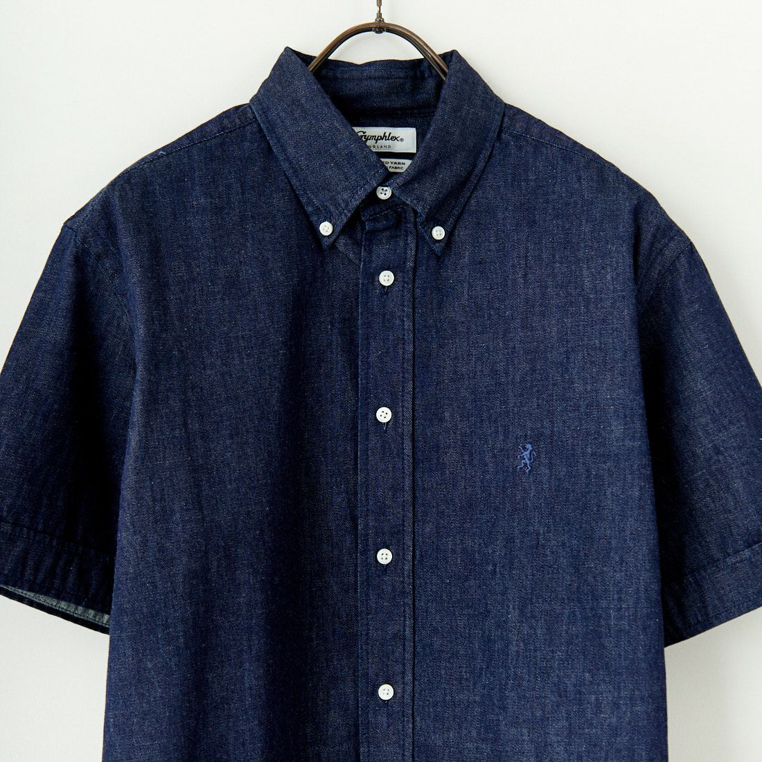 Gymphlex [ジフレックス] ショートスリーブ デニムボタンダウンシャツ [GY-B0244SDM] INDIGO BLU