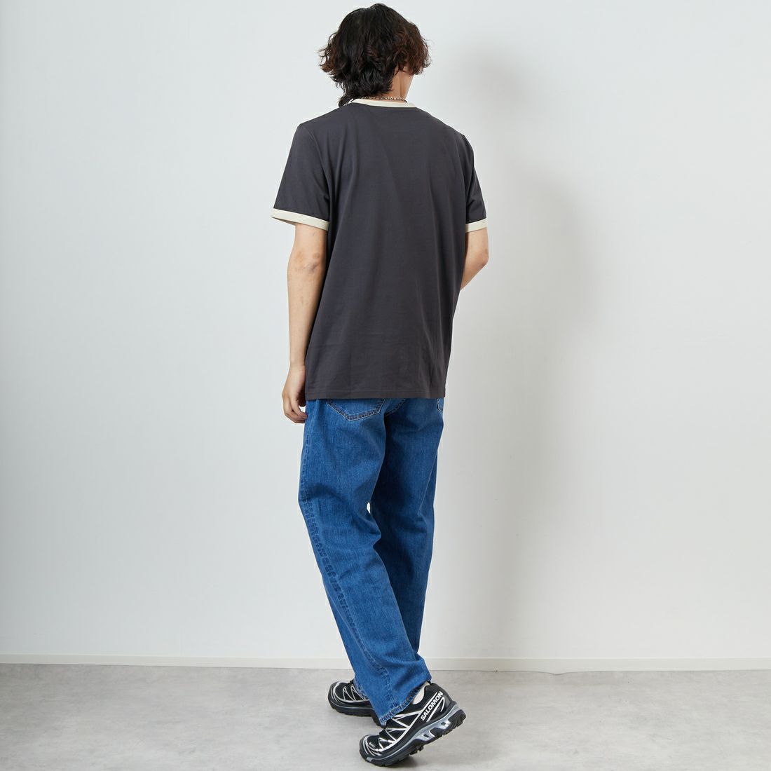 YANUK [ヤヌーク] ワイドストレート Roomy [57251203] ABL &&モデル身長：179cm 着用サイズ：M&&