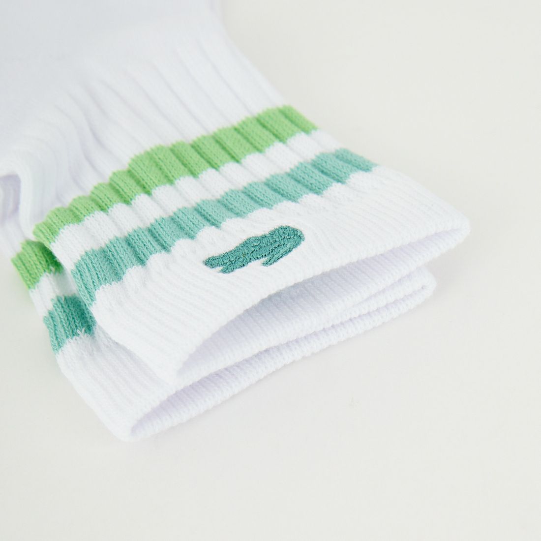 LACOSTE [ラコステ] ラインドアメリブウィメンズショートソックス [RA464] 680 BLA/EP