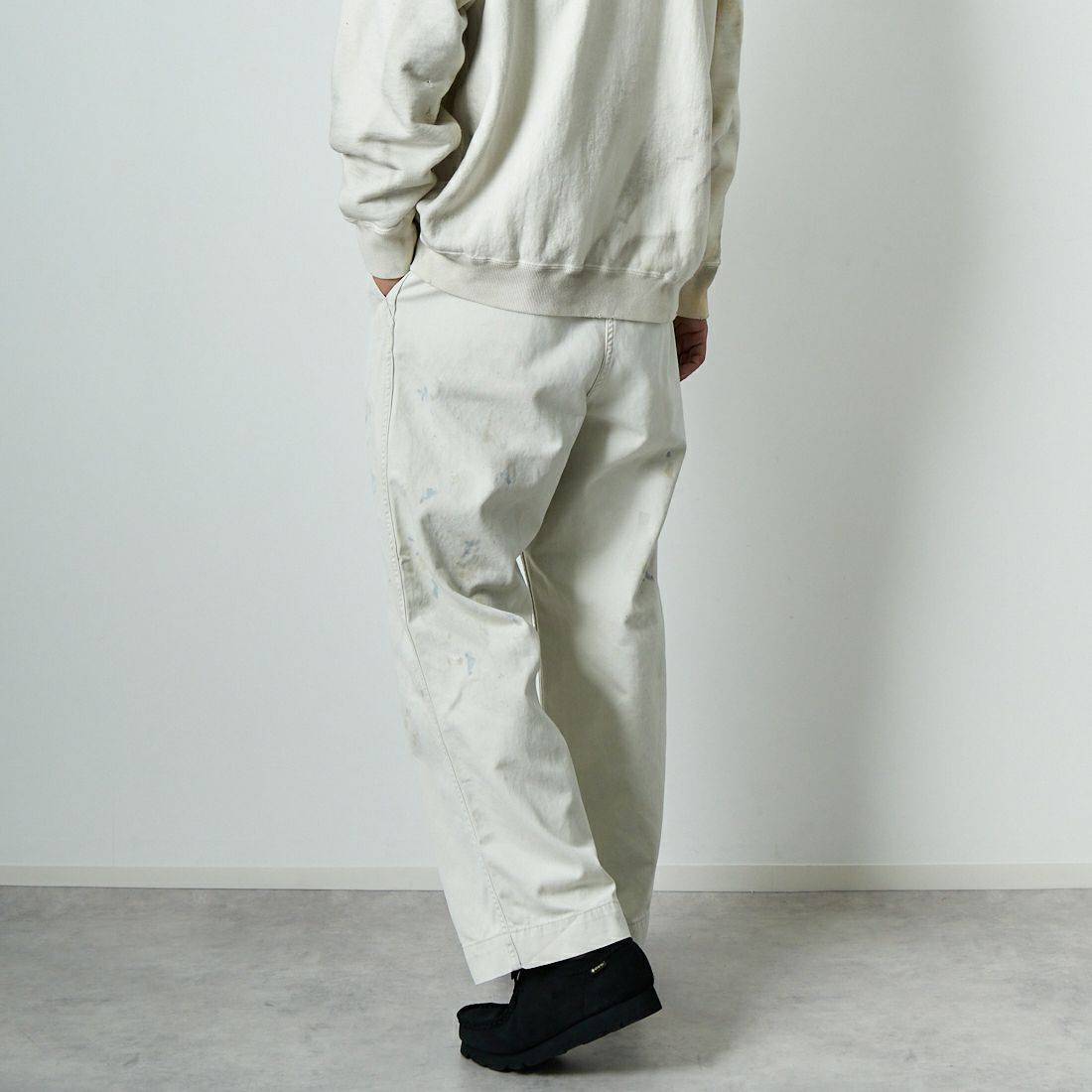 BOW WOW [バウワウ] ステインドワークトラウザー [BW251-SWT] O.BEIGE AG &&モデル身長：179cm 着用サイズ：L&&