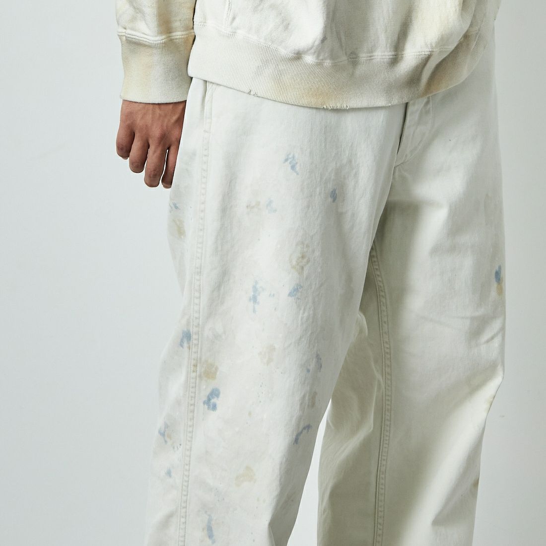 BOW WOW [バウワウ] ステインドワークトラウザー [BW251-SWT] O.BEIGE AG &&モデル身長：179cm 着用サイズ：L&&