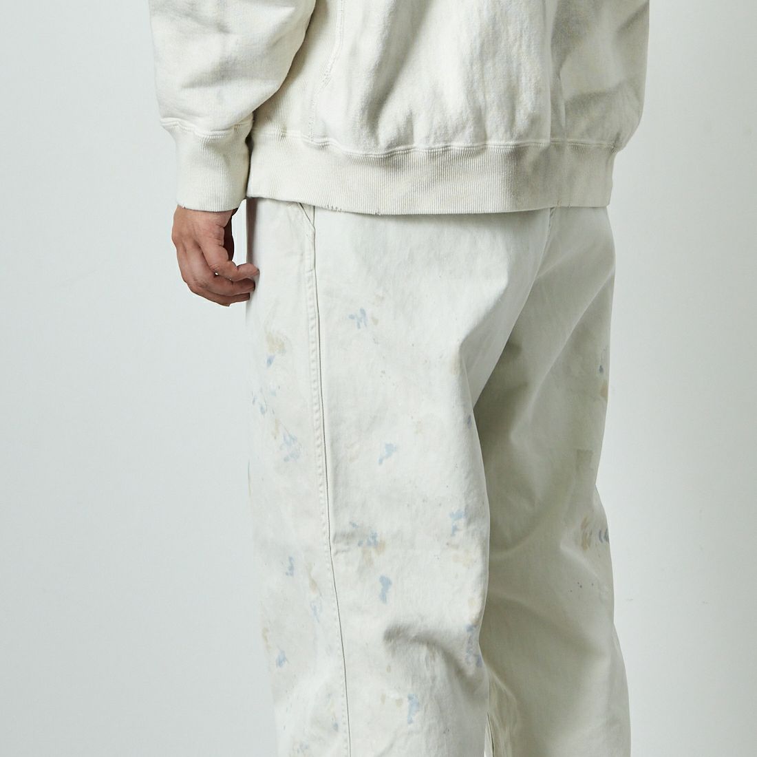 BOW WOW [バウワウ] ステインドワークトラウザー [BW251-SWT] O.BEIGE AG &&モデル身長：179cm 着用サイズ：L&&