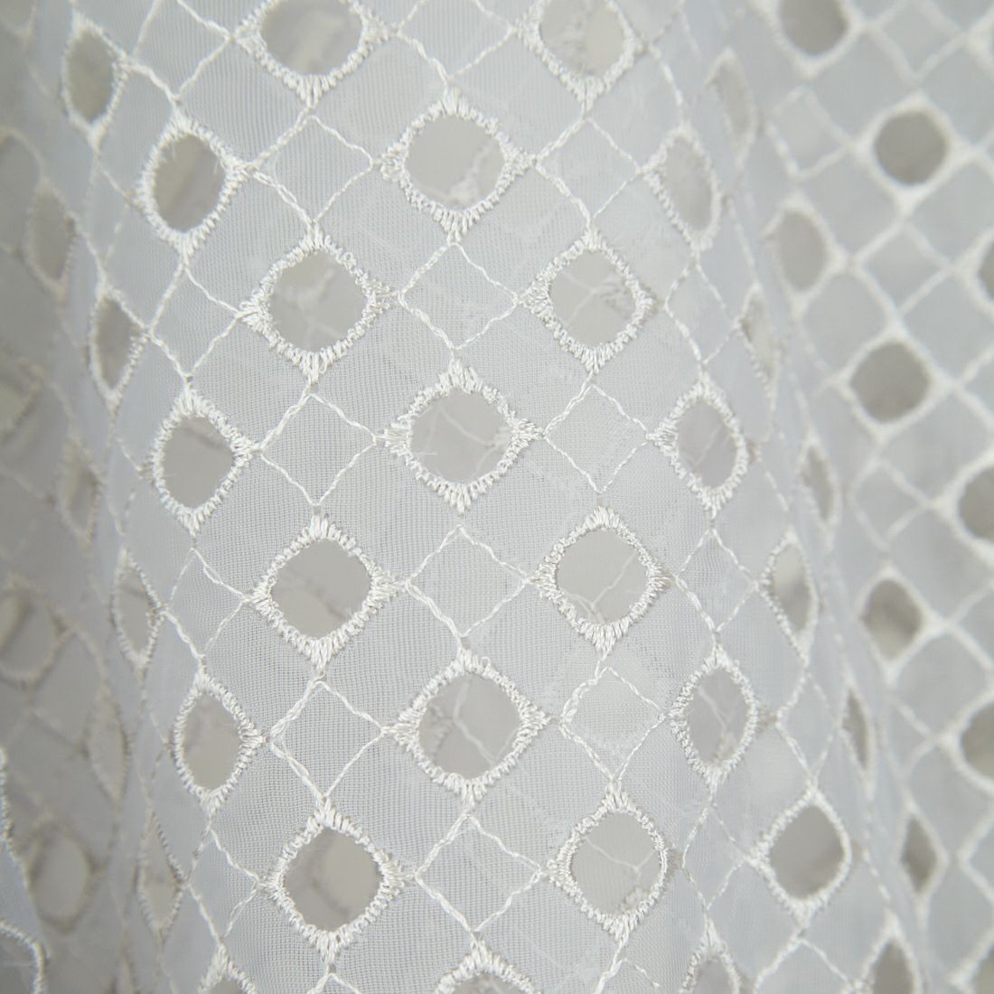 STELLA CIFFON [ステラシフォン] ジオメトリーレース刺繍シャツ [ST1-25403] 81 GRAY