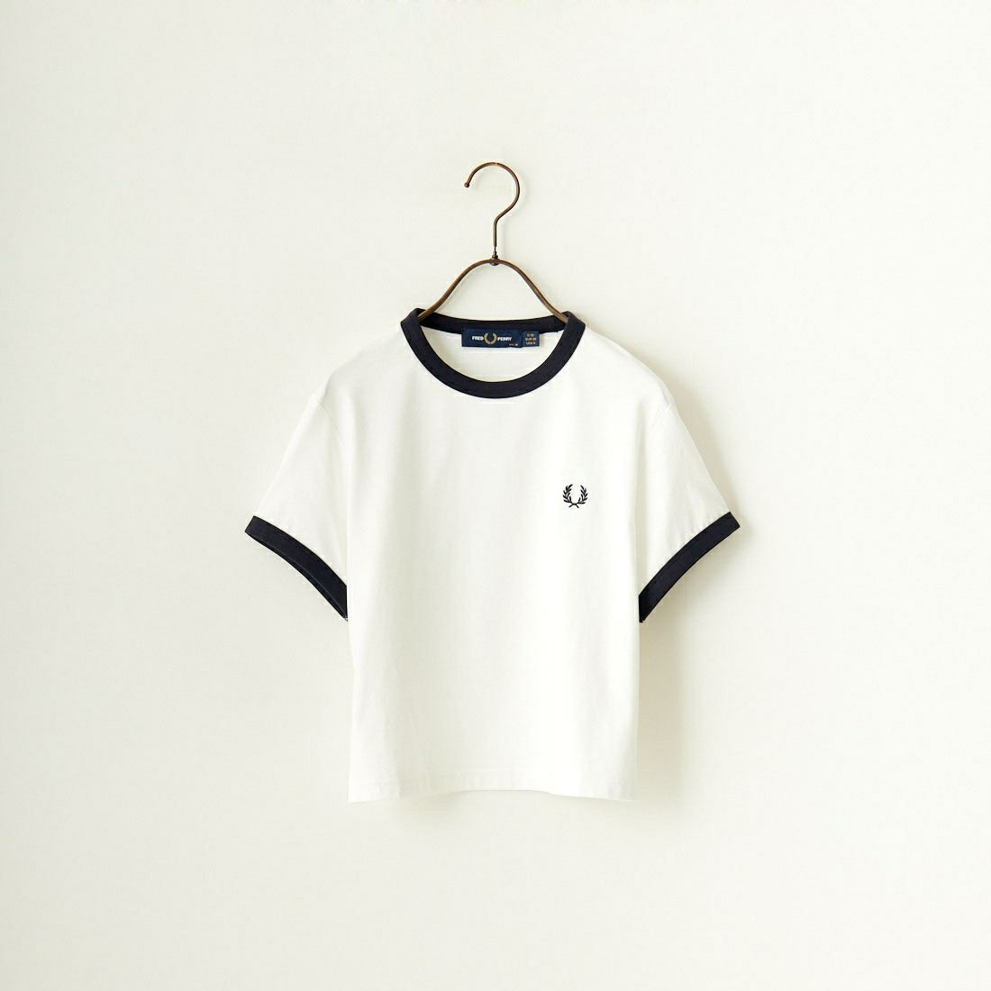 FRED PERRY [フレッドペリー] クロップド リンガーTシャツ [G9163] 129 SNOW W