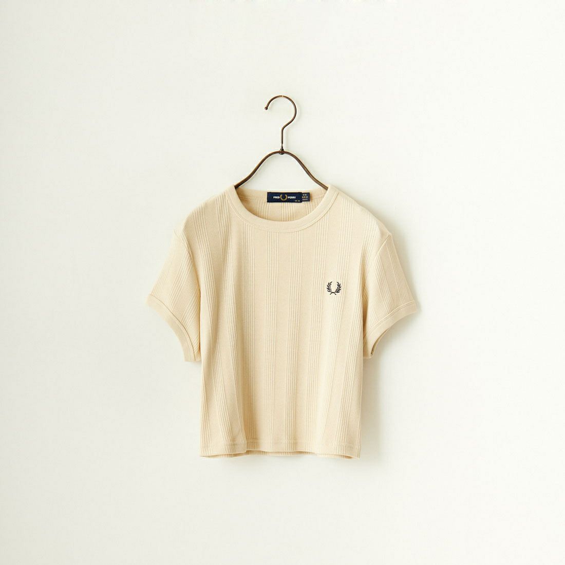 FRED PERRY [フレッドペリー] クロップド リブTシャツ [G9168] 691 OATMEA