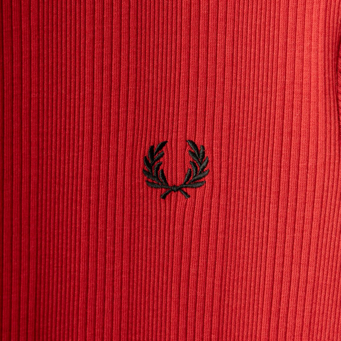 FRED PERRY [フレッドペリー] クロップド リブTシャツ [G9168] M02 BURNT
