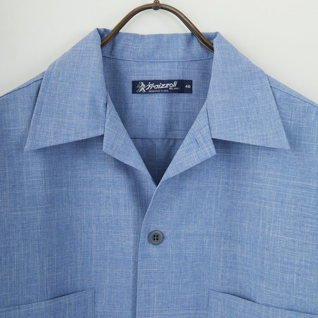 FRAIZZOLI [フライツォーリ] オープンカラーワークシャツ [FR251PC16011] BLUE