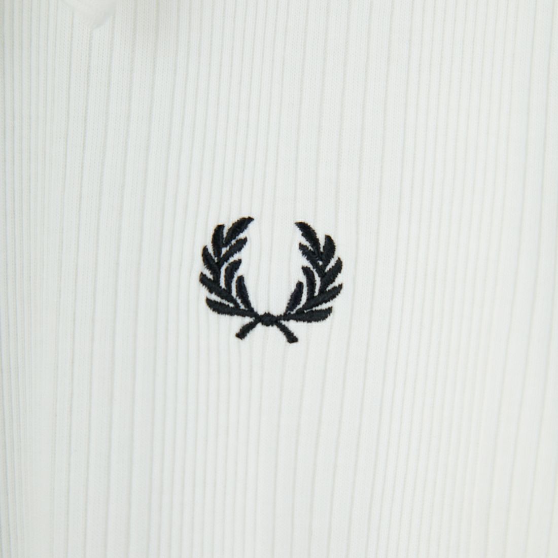 FRED PERRY [フレッドペリー] ワンポイントロゴ刺繍 リブポロシャツ [G9169] 129 SNOW W