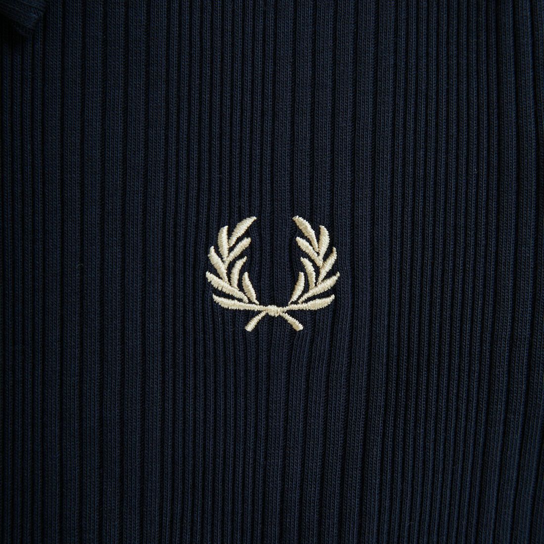 FRED PERRY [フレッドペリー] ワンポイントロゴ刺繍 リブポロシャツ [G9169] 608 NAVY