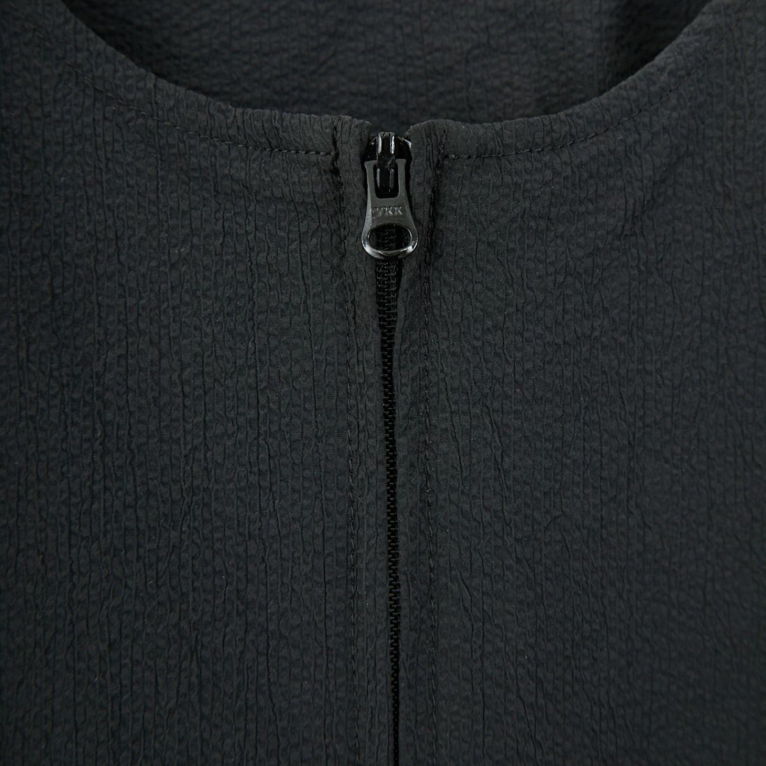 THOUSAND MILE [サウザンド マイル] 別注 シアサッカーハーフジップ ノースリーブワンピース [TM251SS50962-JF] BLACK