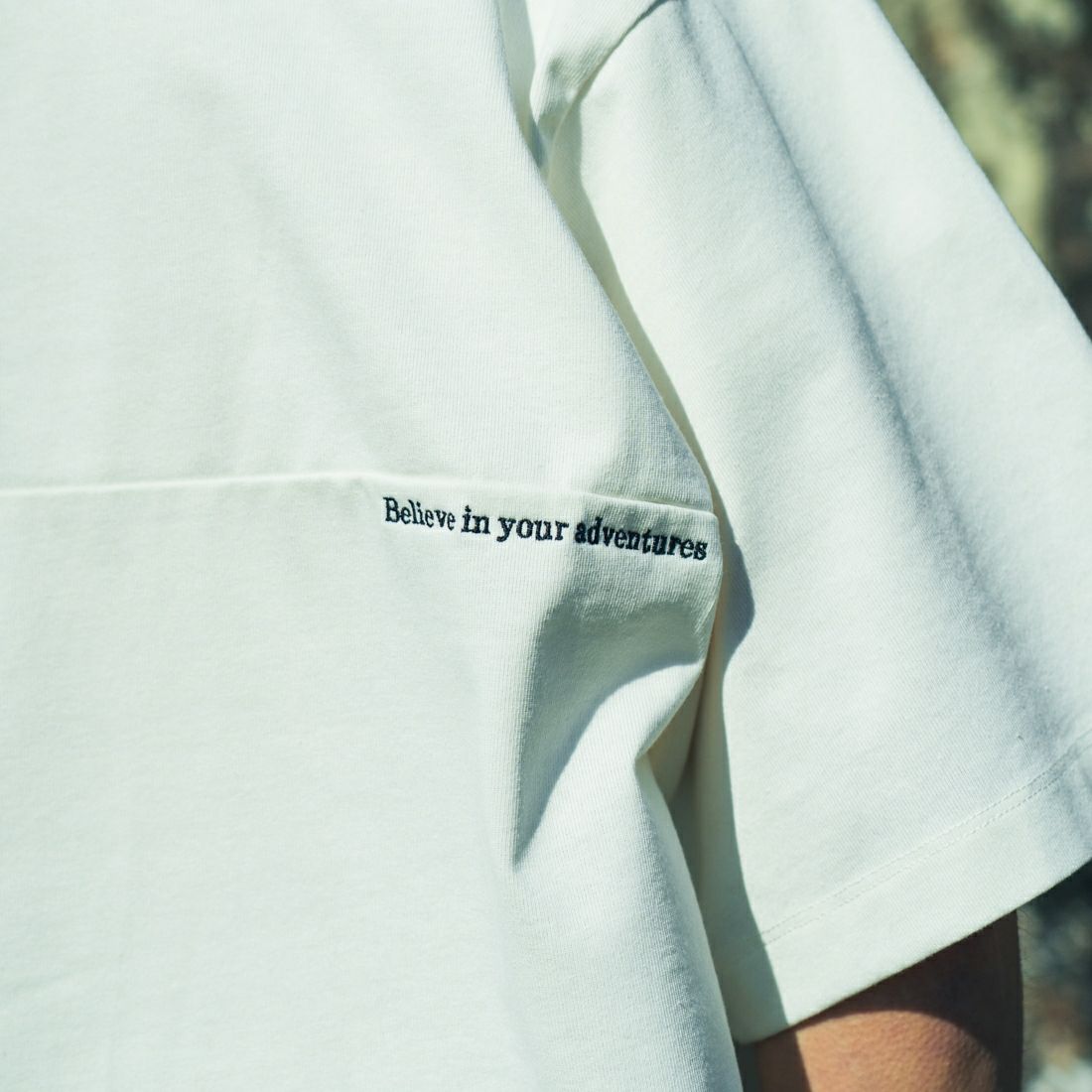 JEANSFACTORY × NANGA [ジーンズファクトリー × ナンガ] 別注 メッシュ切替え ドローコードTシャツ [NW25SS-JF7] WHITE