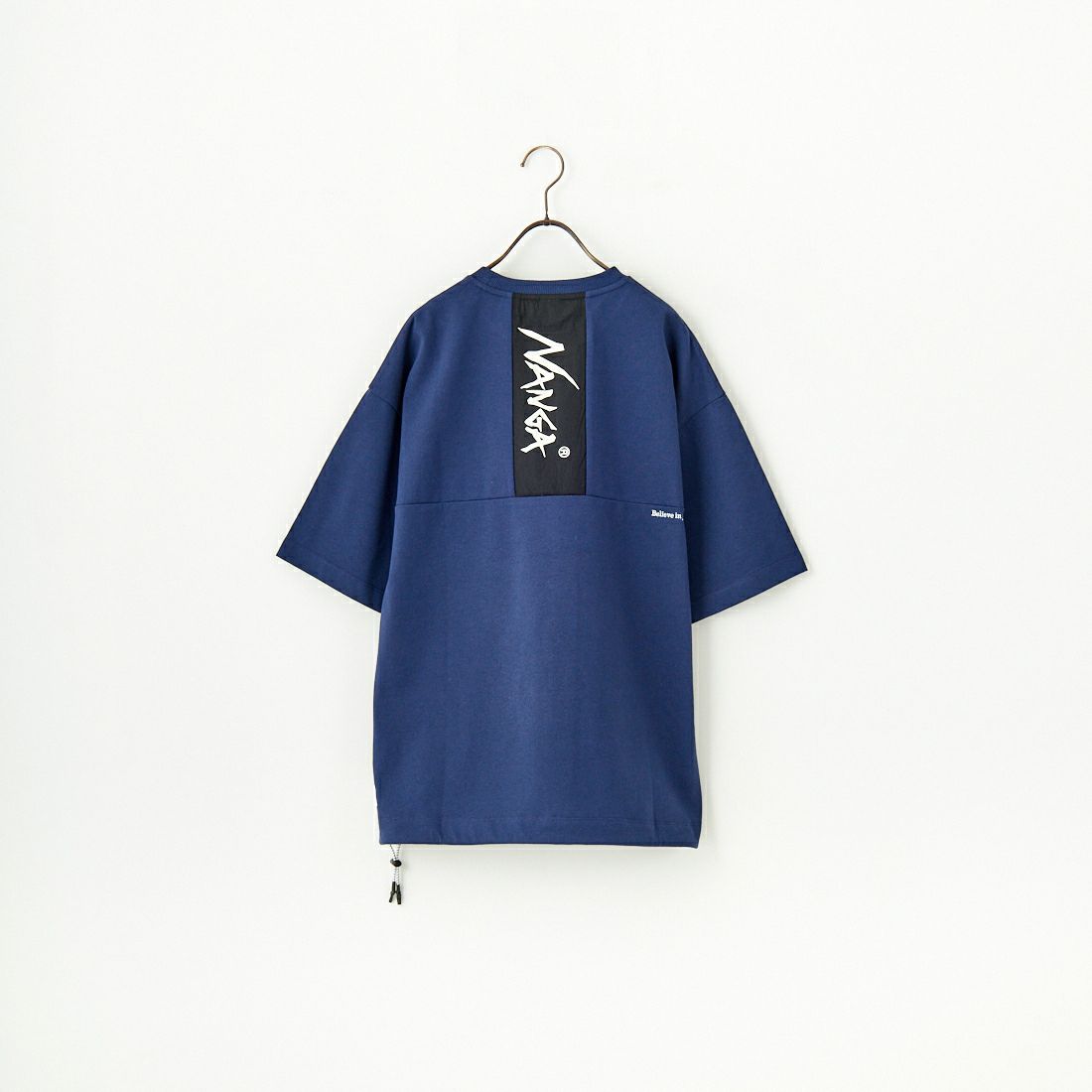 JEANSFACTORY × NANGA [ジーンズファクトリー × ナンガ] 別注 メッシュ切替え ドローコードTシャツ [NW25SS-JF7] NAVY
