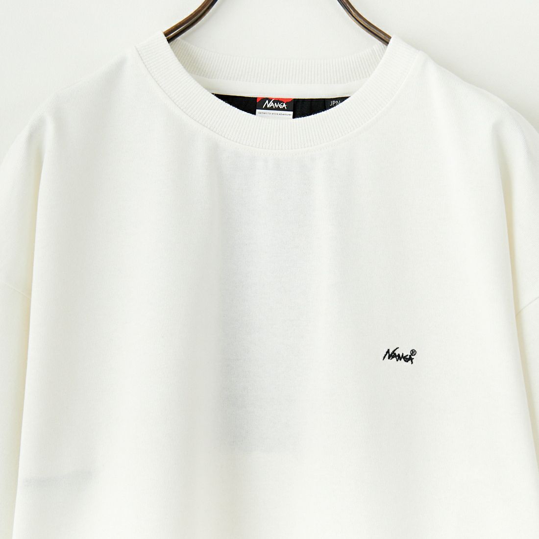 JEANSFACTORY × NANGA [ジーンズファクトリー × ナンガ] 別注 メッシュ切替え ドローコードTシャツ [NW25SS-JF7] WHITE