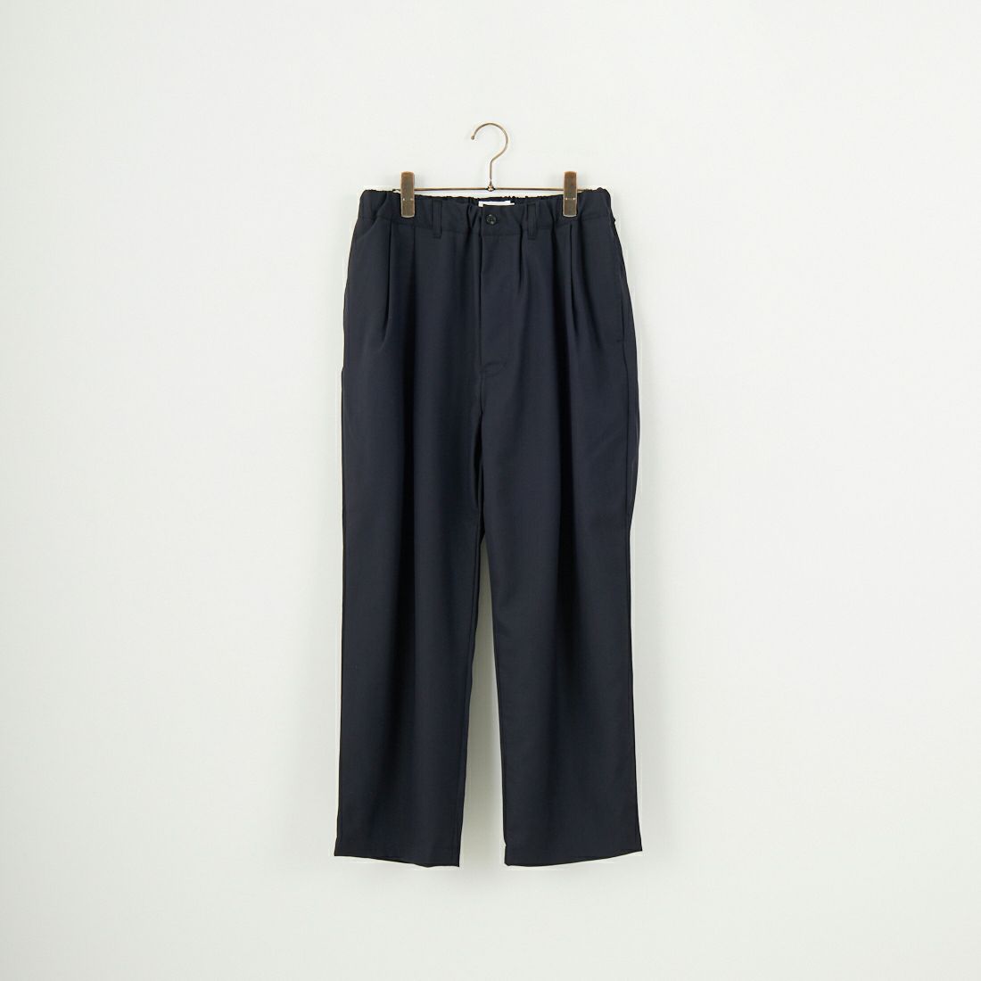 STILL BY HAND [スティルバイハンド] 別注 ツータックテーパードパンツ [2501JF-EX02-JF] BLACK NAVY
