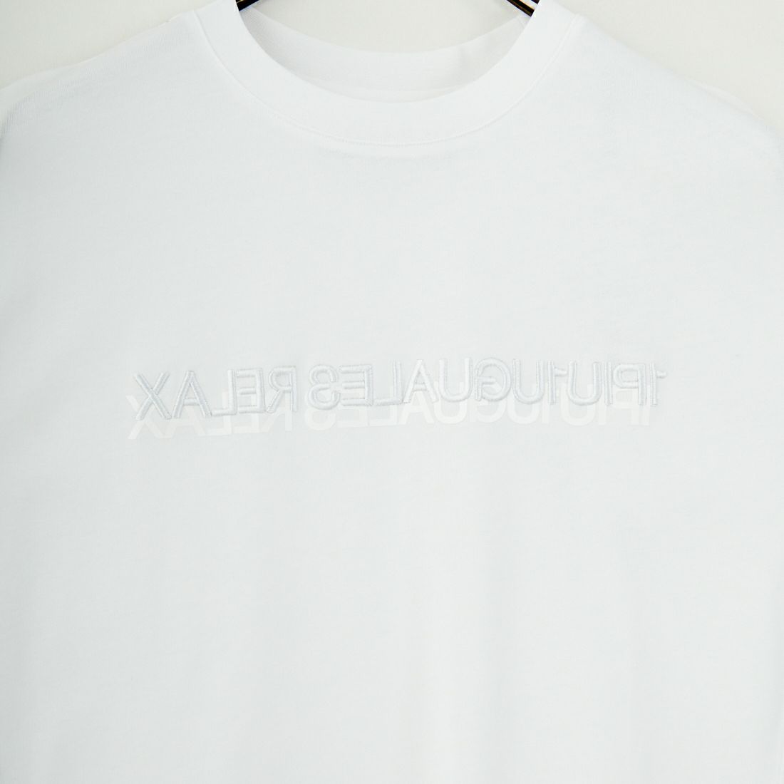 1PIU1UGUALE3 RELAX [ウノ ピゥ ウノ ウグァーレ トレ] 2重ロゴ半袖Tシャツ [UST-25079] SN10 WHITE