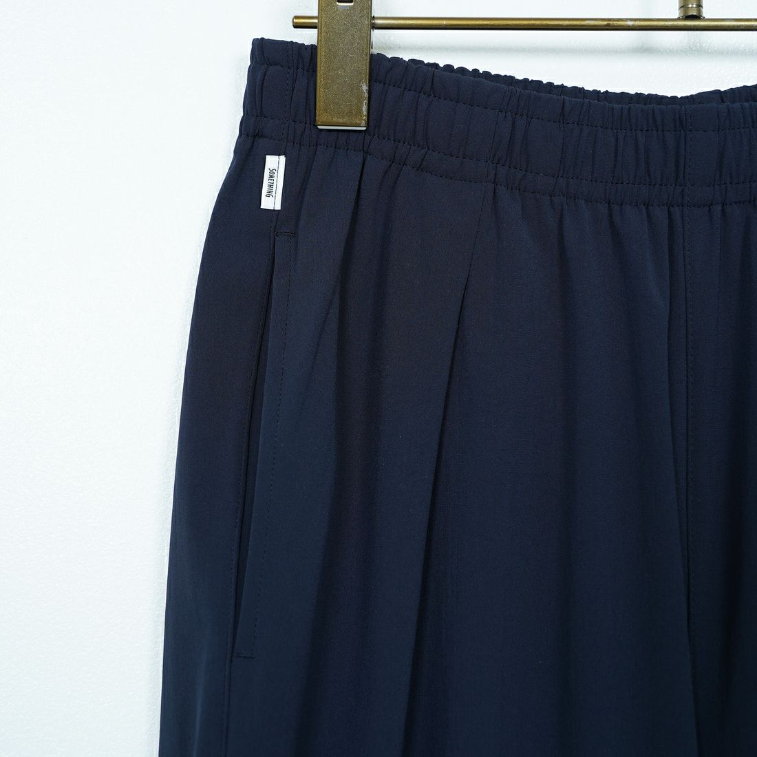 SOMETHING [サムシング] ウエストゴムSLワイドパンツ [SN9005] 5004 NAVY