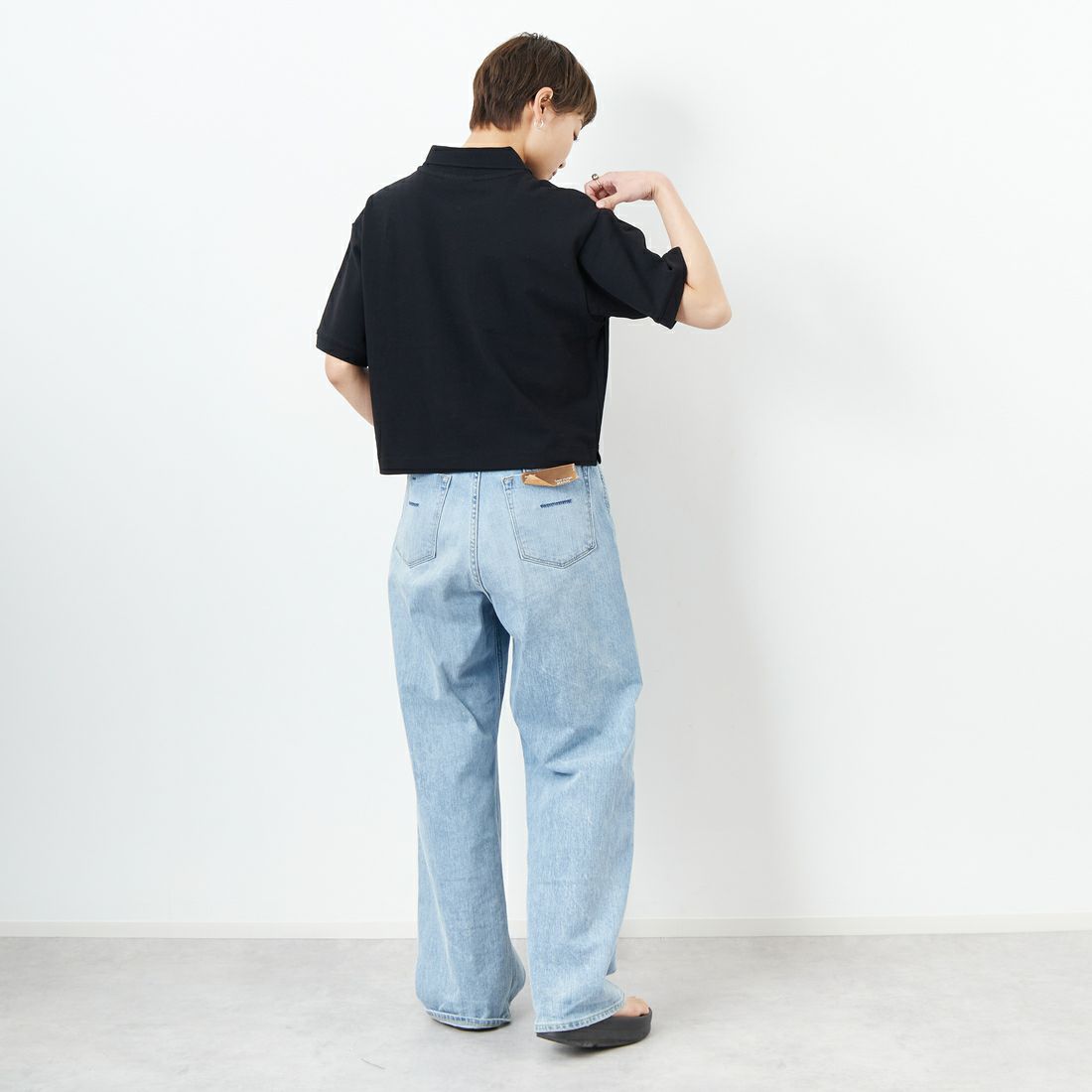 LACOSTE [ラコステ] ポロシャツ [PF007] 031 BLACK &&モデル身長：160cm 着用サイズ：36&&