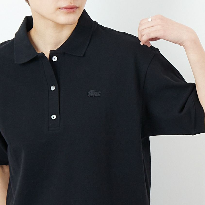 LACOSTE [ラコステ] ポロシャツ [PF007] 031 BLACK &&モデル身長：160cm 着用サイズ：36&&