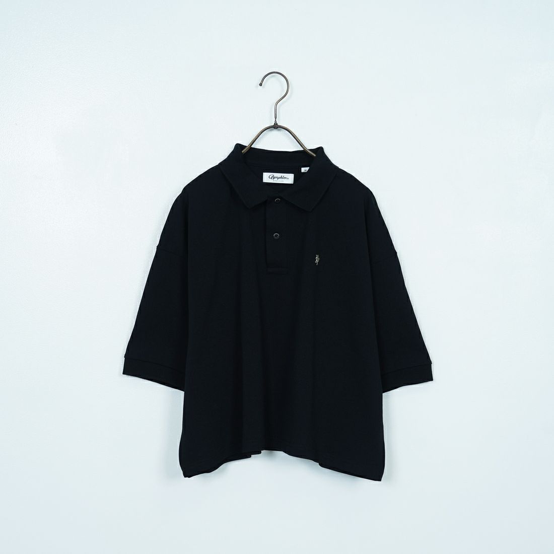 Gymphlex [ジムフレックス] ポロカラー ドルマンスリーブ プルオーバー [GY-C0447QSK] BLACK