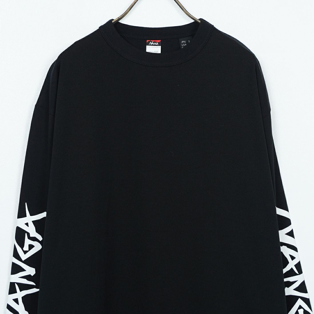 NANGA [ナンガ] エコハイブリッド スリーブロゴTシャツ [N2500-1L030A] BLK
