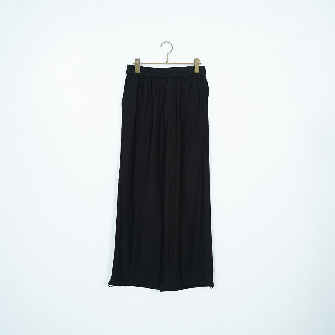 SOMETHING [サムシング] ウエストゴムSLパラシュートワイドパンツ [SN9008] 5075 BLACK